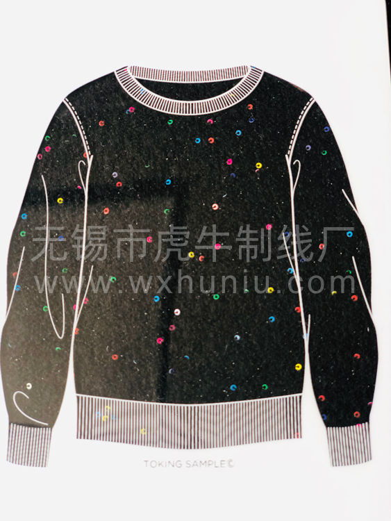 WA000黑彩抗靜電珠片紗線(xiàn)